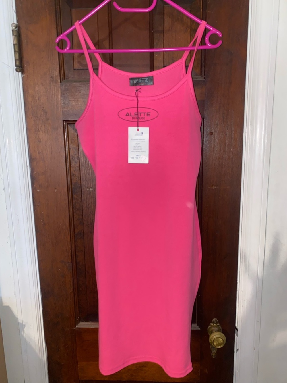 Alette Bright Pink Slip Dress